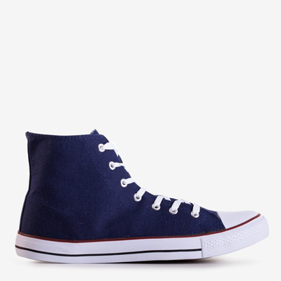 Sötétkék férfi magas sarkú cipő Huliwer - Lábbeli