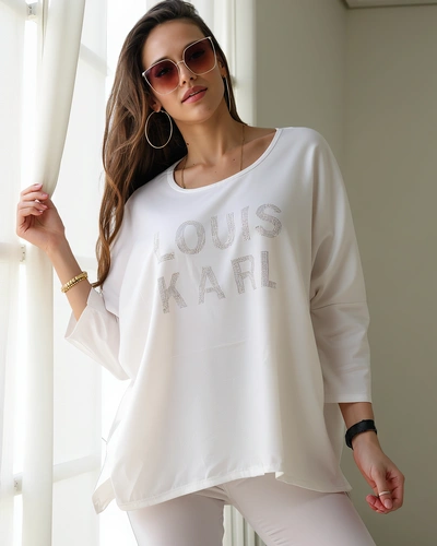 Royalfashion Női viszkóz blúz strasszköves felirattal