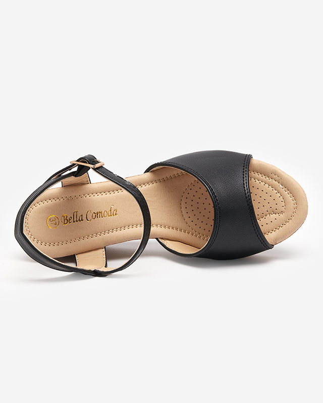 Fekete női Bofalli ékszandál - Lábbeli