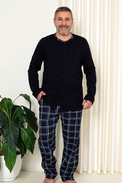 Royalfashion Férfi sötétszürke pizsama