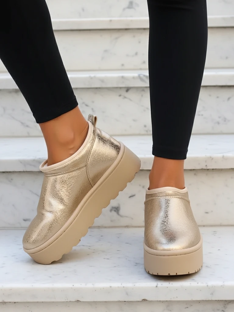 Royalfashion Női rövid csizma a'la hócsizma Ozozi