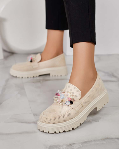 Royalfashion Női mokaszin színes gyöngyökkel Karonia