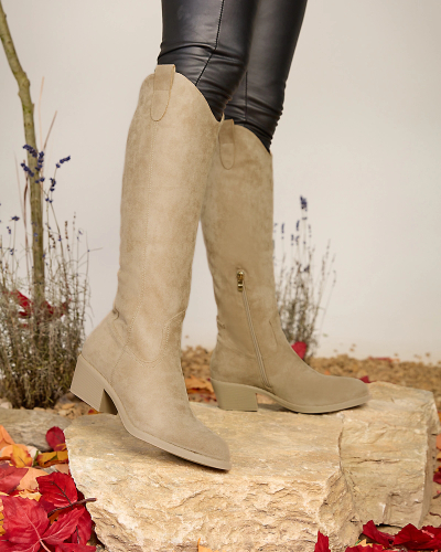 Royalfashion Bézs női szigetelt csizma Comfy Elegance