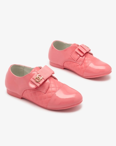 Lányok steppelt öko bőr félcipő rózsaszínben Werme- Footwear