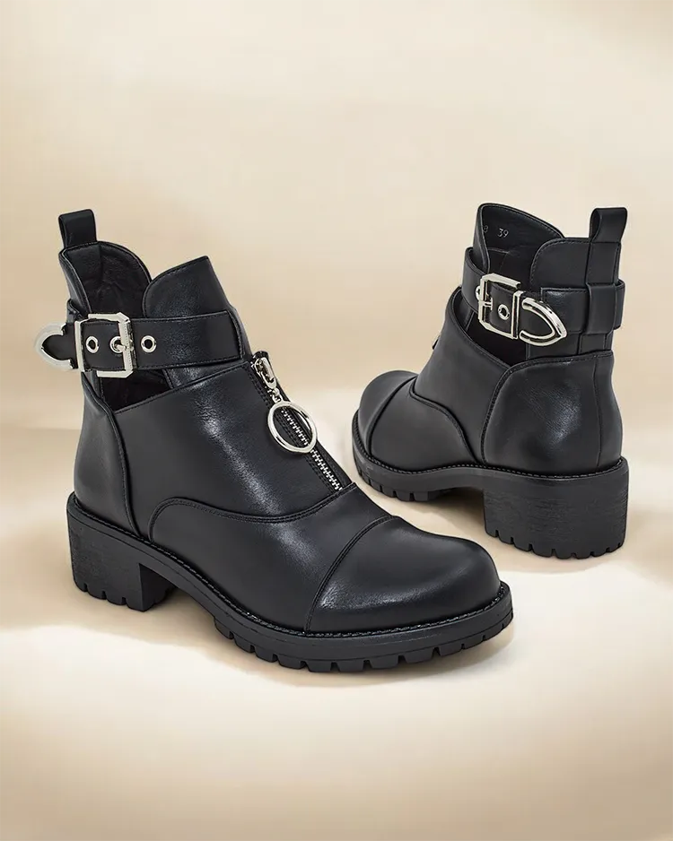 Royalfashion Női bokacsizma munkástípusú Komoves