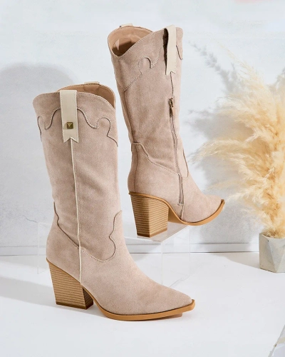 Royalfashion női sarok cowboy csizma Kowib