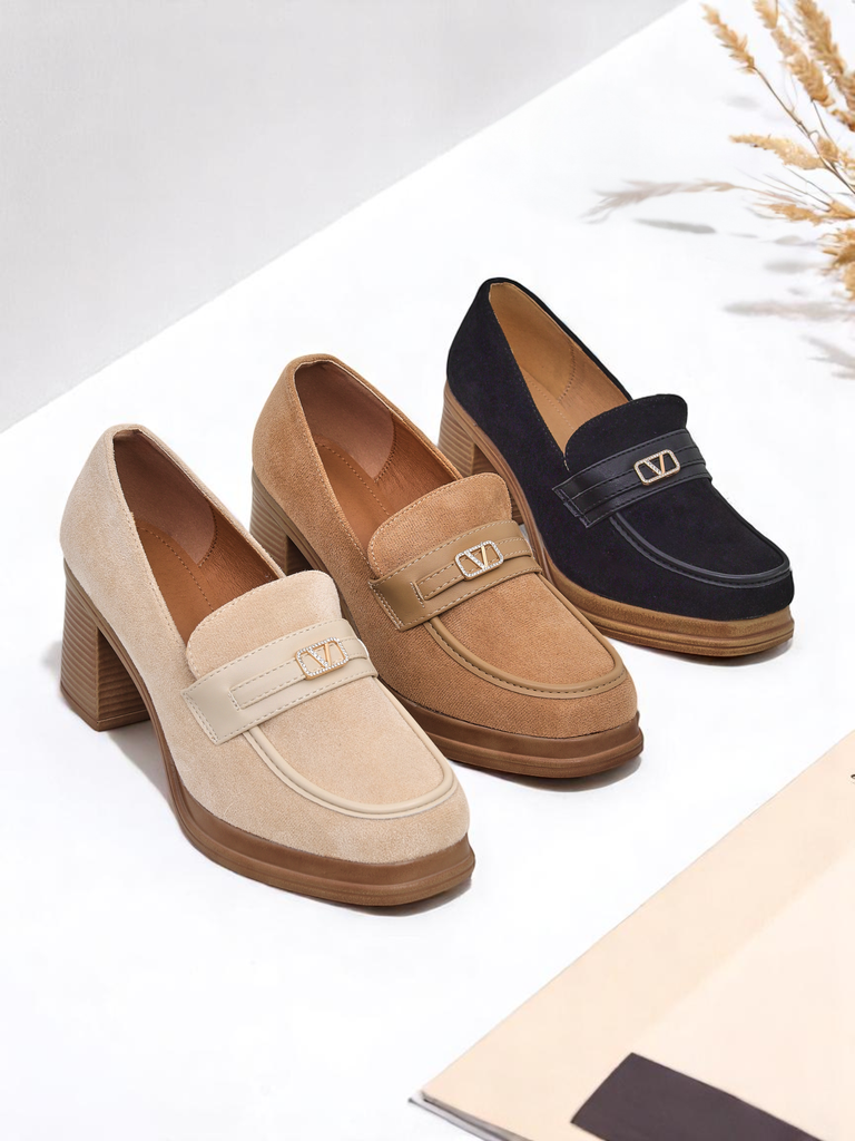 Royalfashion női blokksarkú loaferek Evelay