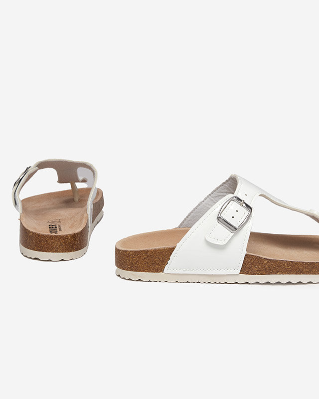 OUTLET Női fehér flip-flop Elotsi - Lábbeli