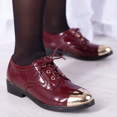 Bordó alacsony orrú cipő Öltöny - lábbeli