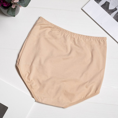 Bézs női pamut bugyi PLUS SIZE - Fehérnemű