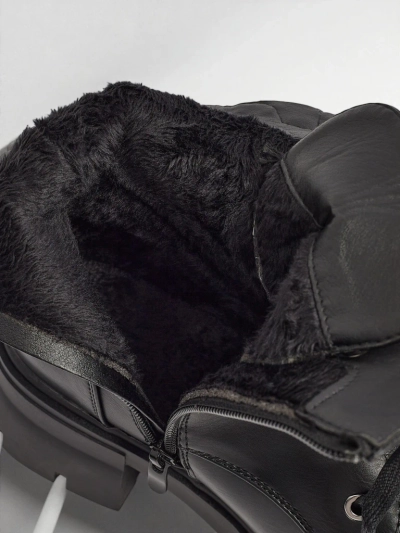 Nomelira női öko bőr fűzős bokacsizma