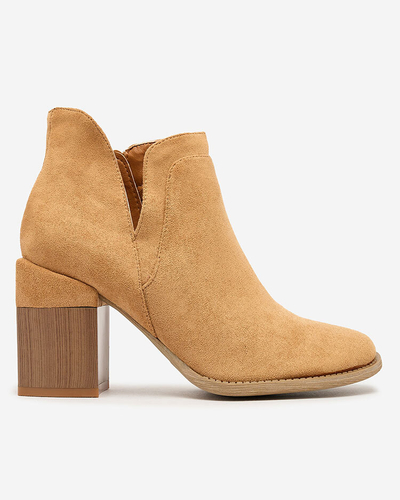 Royalfashion Camel női Ricteas tűsarkú csizma