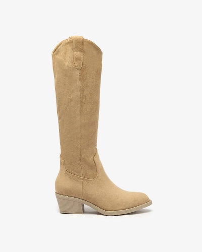 Royalfashion Női szigetelt csizma camel színben Comfy Elegance