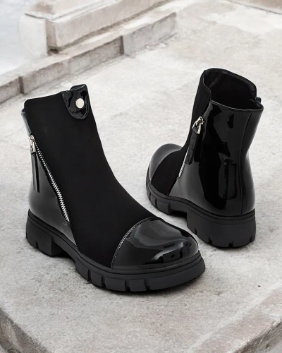 Royalfashion Klasszikus női bokacsizma jodhpurs stílusban Urbanis