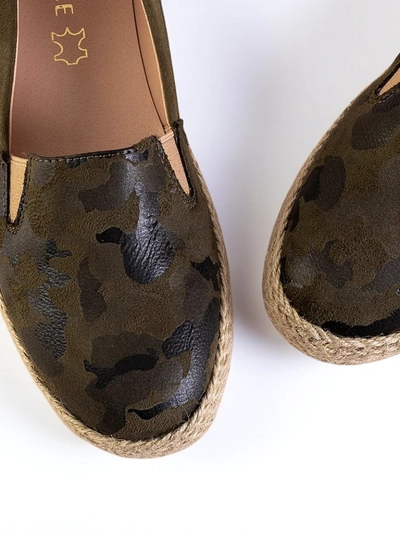 Női zöld espadrilles a Nuhente camo-ban - Lábbeli