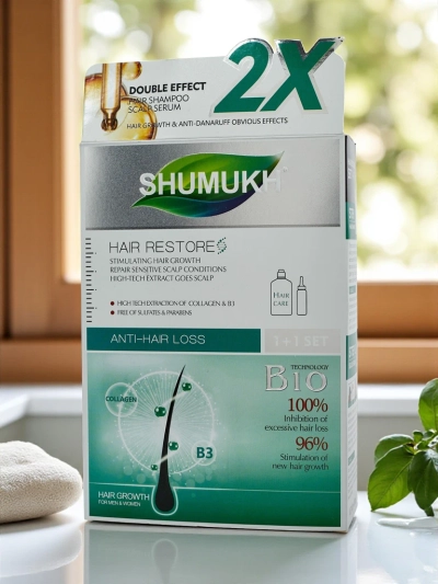Shumukh 2 az 1-ben sampon és szérum - serkenti a haj növekedését