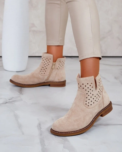 Royalfashion Világosbarna női Rito csizma