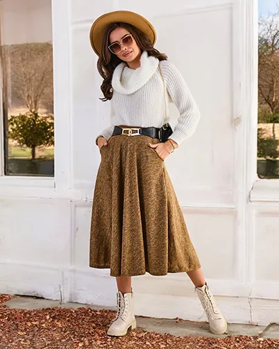 Royalfashion Női midi szoknya