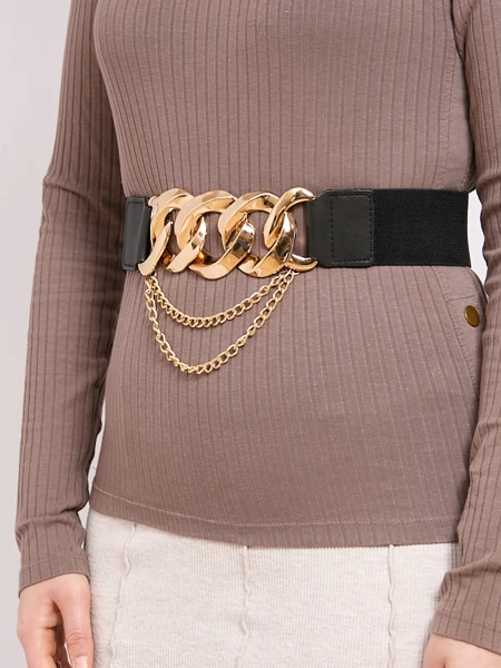 Széles, gumis női nadrágszíj