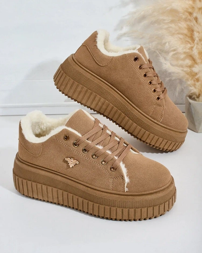 Royalfashion Melegített női tornacipő szőrmével Noxu