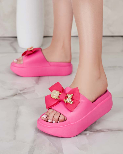 Royalfashion Női gumi flip-flop díszes masnival Apis