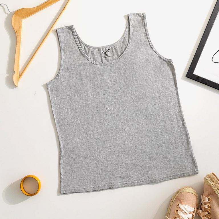 Női sötétszürke pántos felső - ruházat