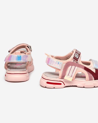 Rózsaszín lány szandál holografikus betétekkel a Heilol - Footwear cégtől