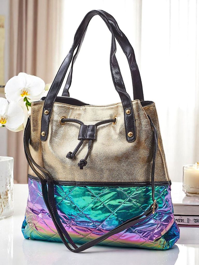 Royalfashion Nagyméretű női kézitáska Golden Luxe Shopper
