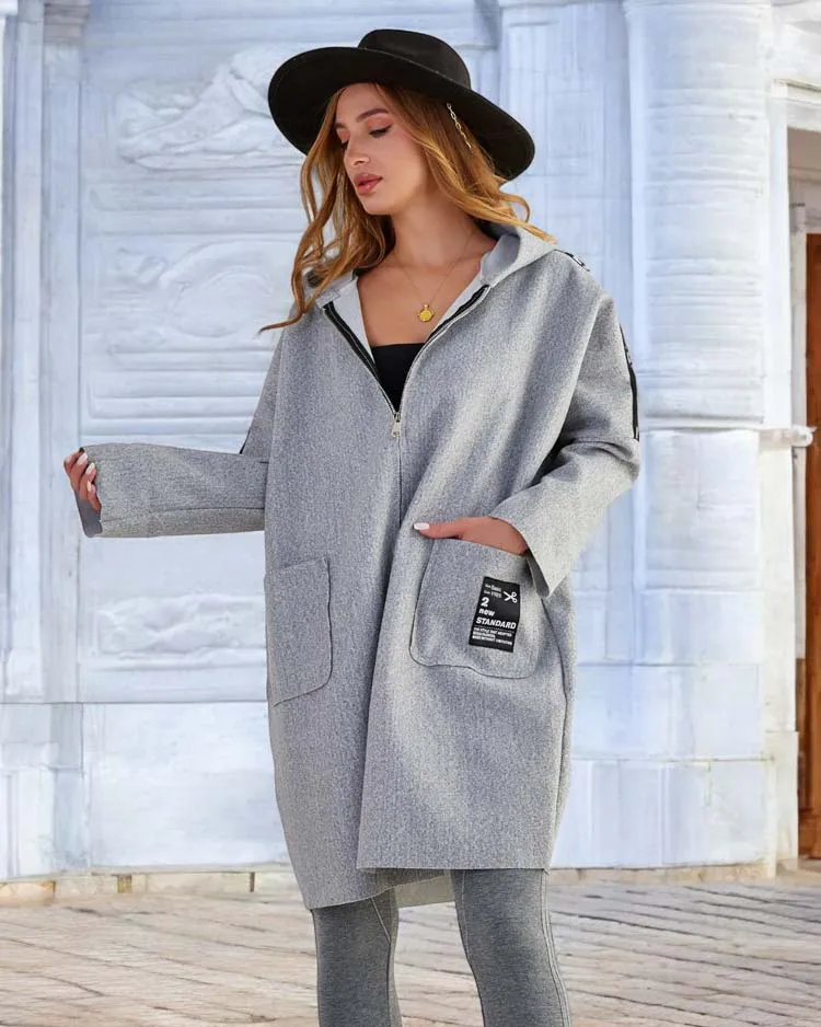 Royalfashion Női kabát a'la coat térdig érő kabát