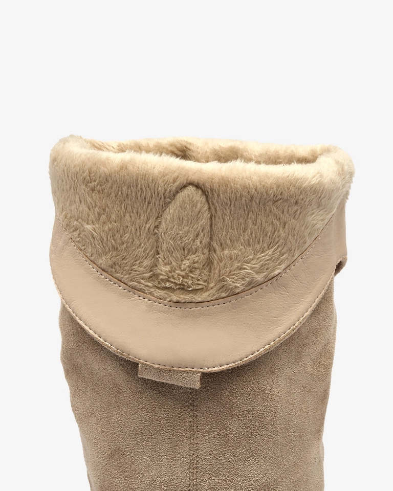 Royalfashion Bézs női szigetelt csizma Comfy Elegance