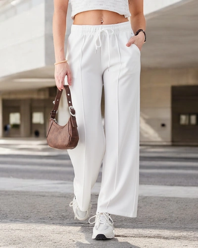 Royalfashion Széles női nadrág redőkkel