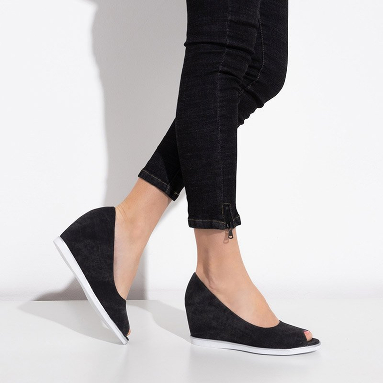 OUTLET Sötétszürke női ékek Kaqia - Cipők