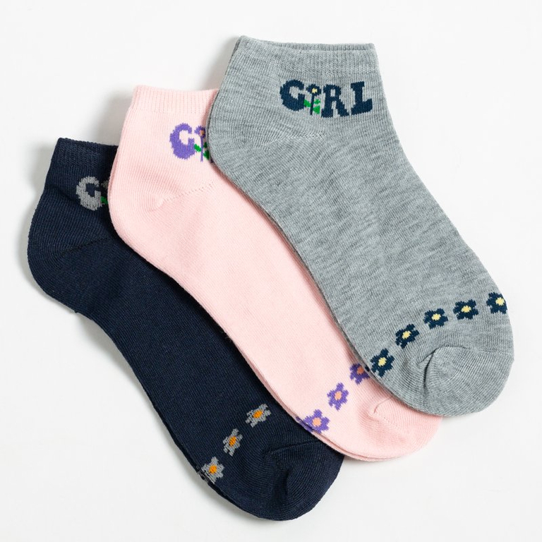 3 / csomag többszínű női zokni - Zokni