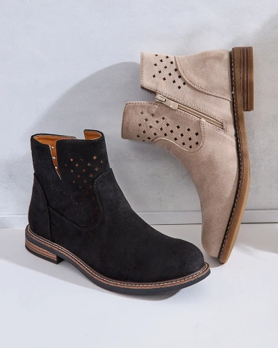 Royalfashion Világosbarna női Rito csizma