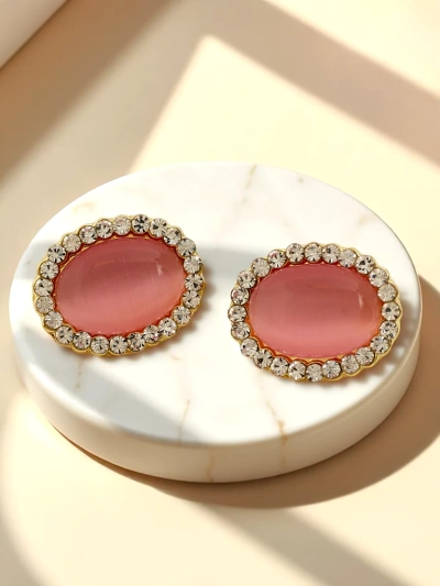 Royalfashion Klipszes női fülbevalók kristállyal és cirkóniával