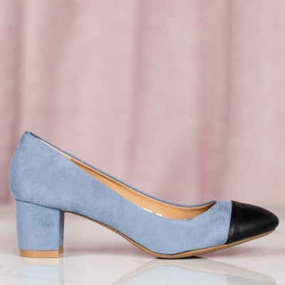 OUTLET Kék szivattyú fekete lábujjal Rudolfina - Lábbeli