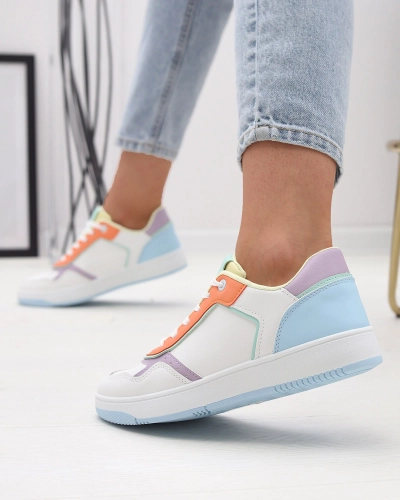 Fehér-narancs sportcipő nőknek Azzafa- Footwear