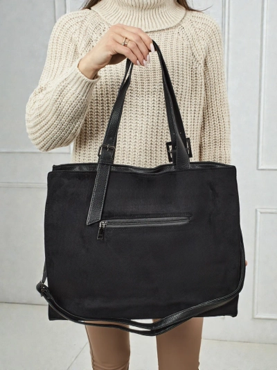 Daverna női shopper táska, öko velúr