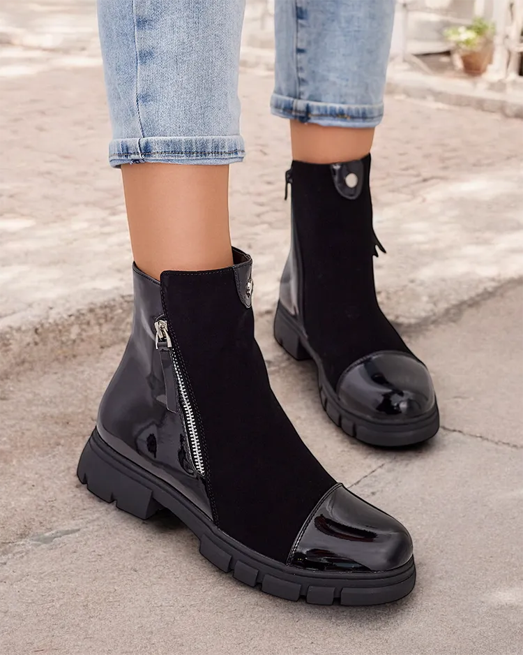 Royalfashion Klasszikus női bokacsizma jodhpurs stílusban Urbanis