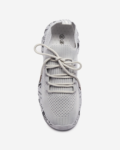 Szürke női slip-on sportcipő Kejini felirattal - Lábbeli