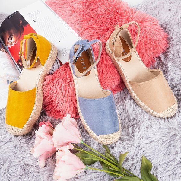 Női kék espadrillák a Marcita platformon - Lábbeli