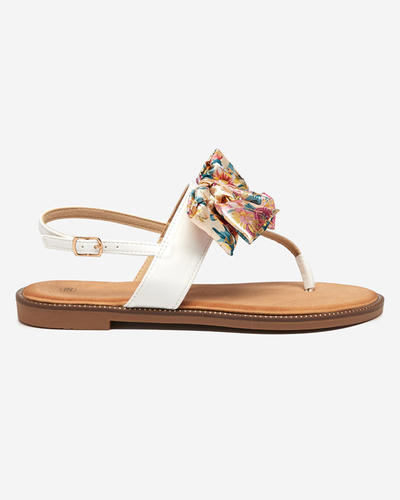 Női fehér szandál masnival Hulub - Lábbeli