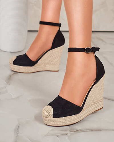 Royalfashion Fekete női Meylasi platform szandál