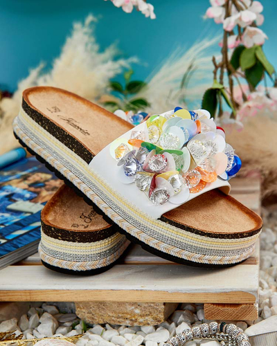 Royalfashion Női Loassa strasszos flip-flop