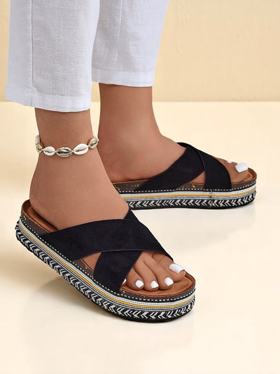 Royalfashion Női lapos talpú papucs Solea Deco