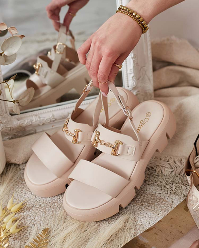 Royalfashion Női ökobőr platform szandál Avemil