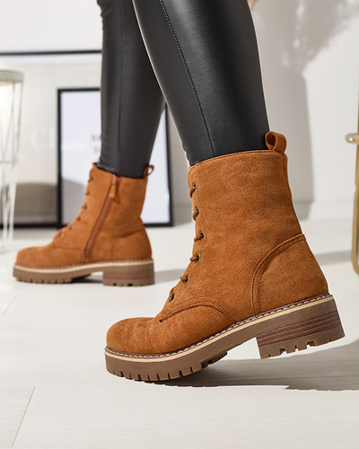 Barna női trapper csizma Priviea - Lábbeli