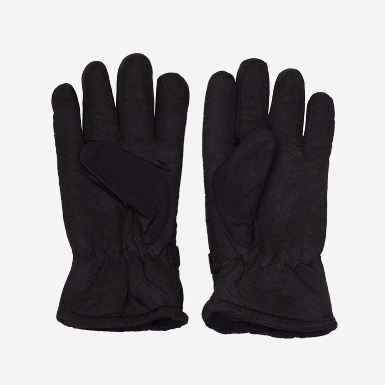 Fekete szigetelt férfi kesztyű csuklószabályzóval - kiegészítők