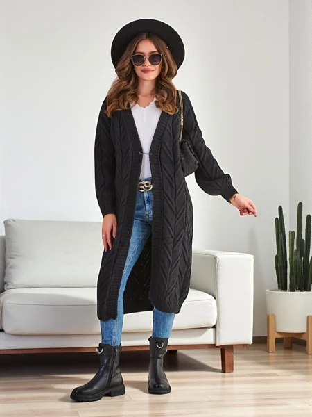 Royalfashion Női kötött poncsó pulóver