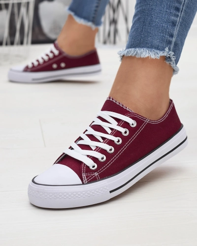 Maroon női klasszikus fűzős tornacipő Ogisa - Lábbeli
